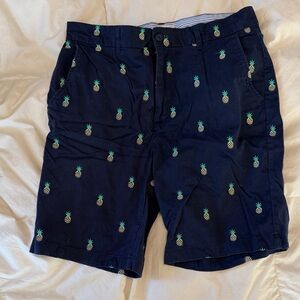 Isaac Mizrahi Dark Blue Pineapple Pattern Men's Shorts
